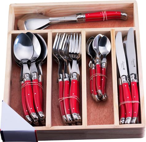 stainless steel cutlery set in wooden box|stainless steel flatware cutlery set.